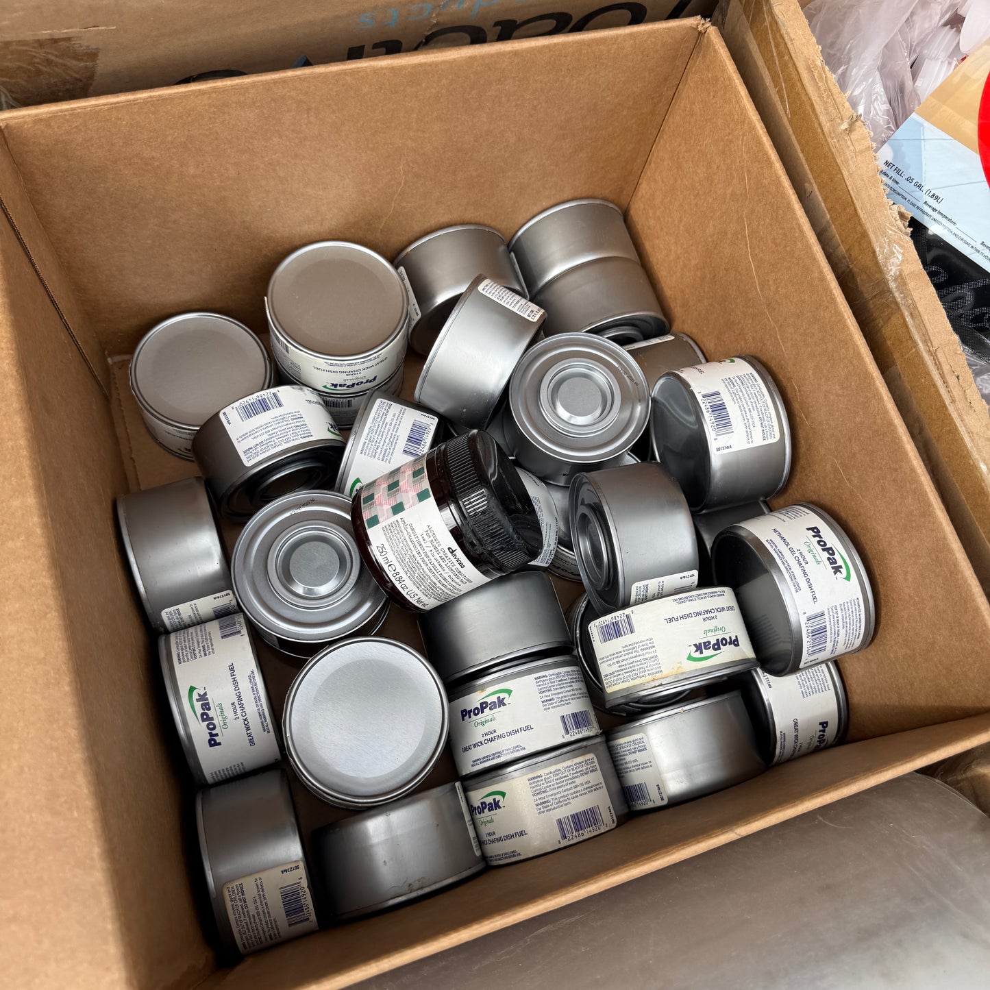 ZA@ Pallet of Plastic Bags, Chafing Dish Fuel, Expired Covid Tests, Table Top, Salvation Army Blanket & MORE! (AS-IS)