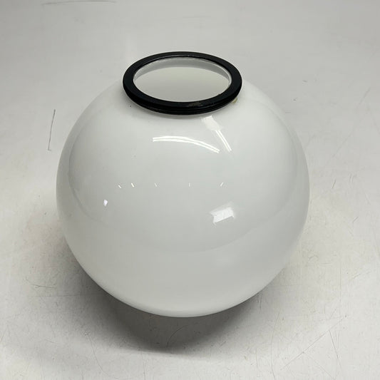 White Globe Sphere Lamp/ceiling Shade Replacement  ~7" Dia White/Black