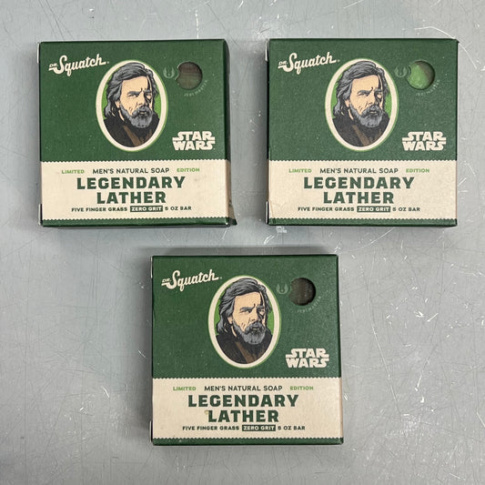 DR SQUATCH (3 PACK) Star Wars LIMITED EDITION Legendary Lather Bar Soap 5 oz