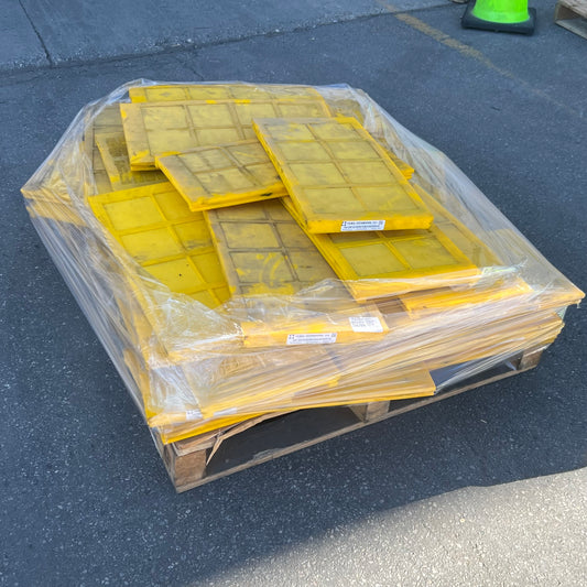 ZA@ Pallet of TEMA ISENMAN Polyurethane Sieve Lx11 1/2”Wx1”T