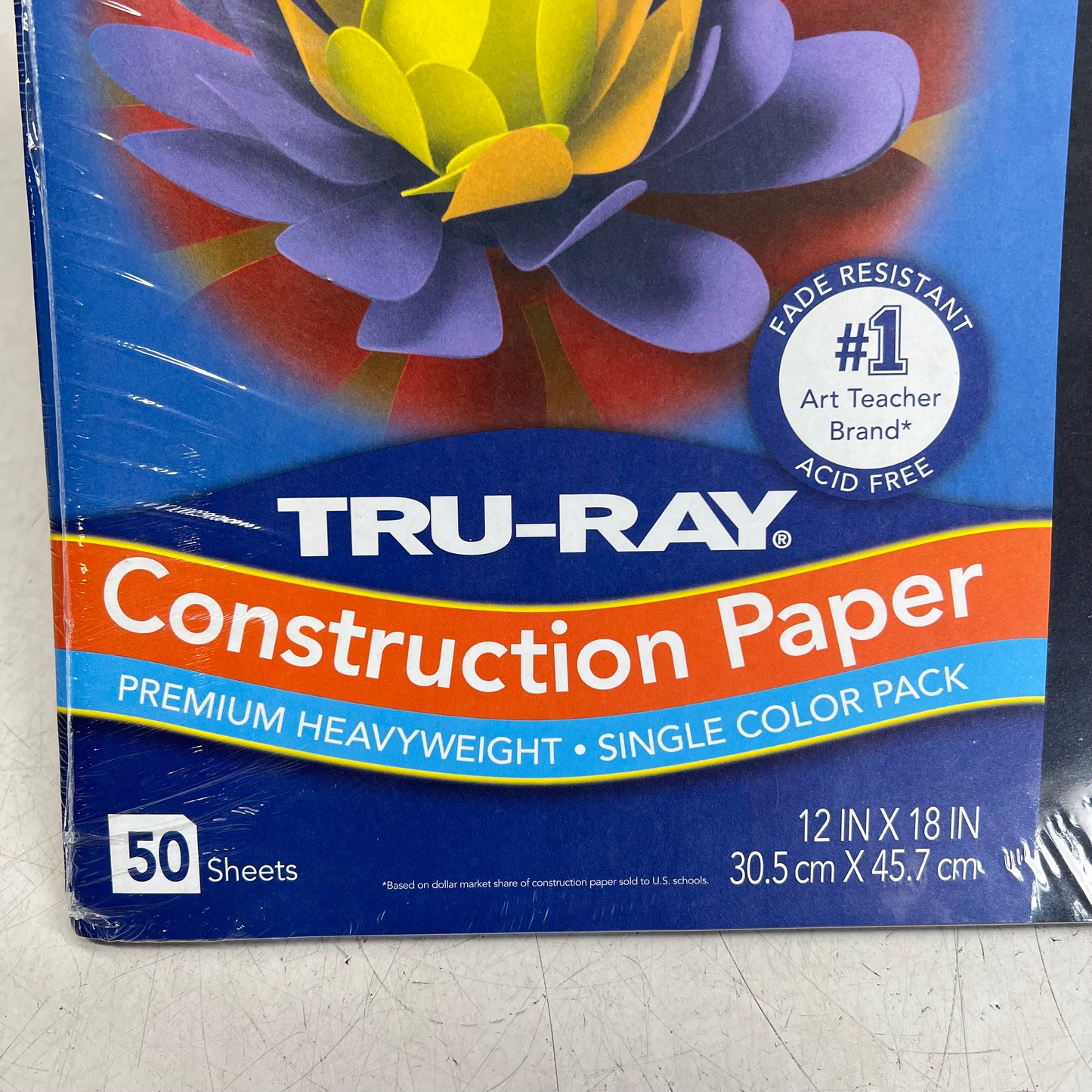 TRU-RAY (2 PACK, 50 EACH) Heavy Weight Construction Paper 12"x18" Black P103061