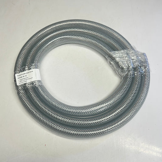 KURI TEC Clear Braid Food & Beverage Hose 1" ID 1-19/64" OD 10' K3150-16-10