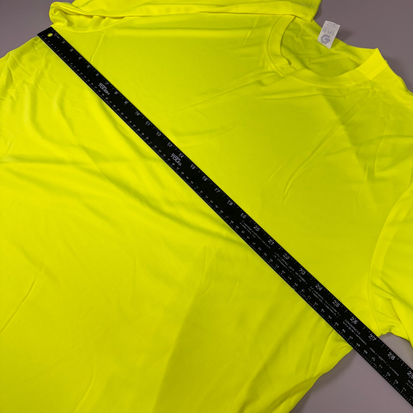 EG-PRO (4 PACK) Long Sleeve High Visibility Shirt 100% Poly SZ 3X Safety Yellow