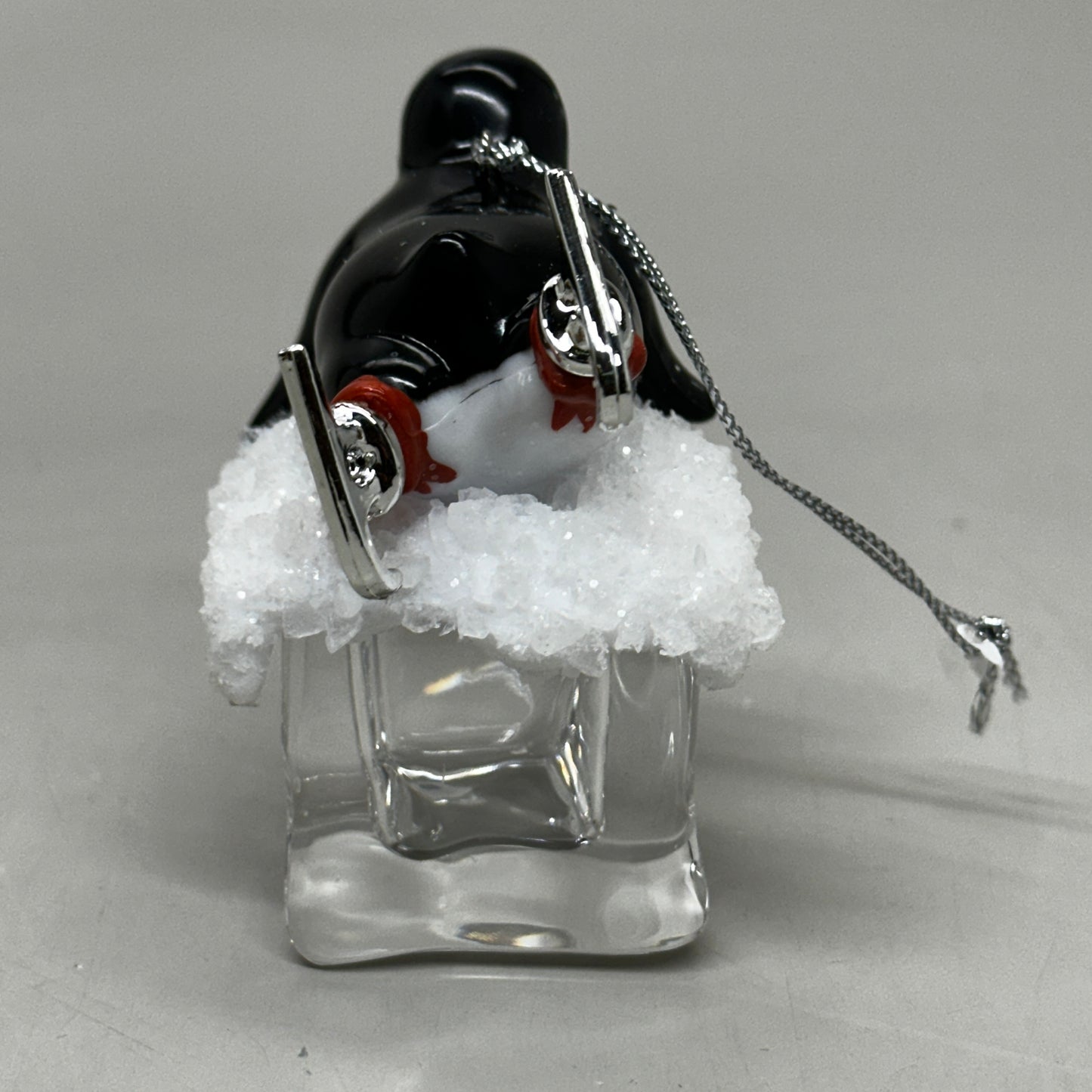 KURT S. ADLER Penguin On Ice Belly Skater Christmas Ornament 4.25" T2458