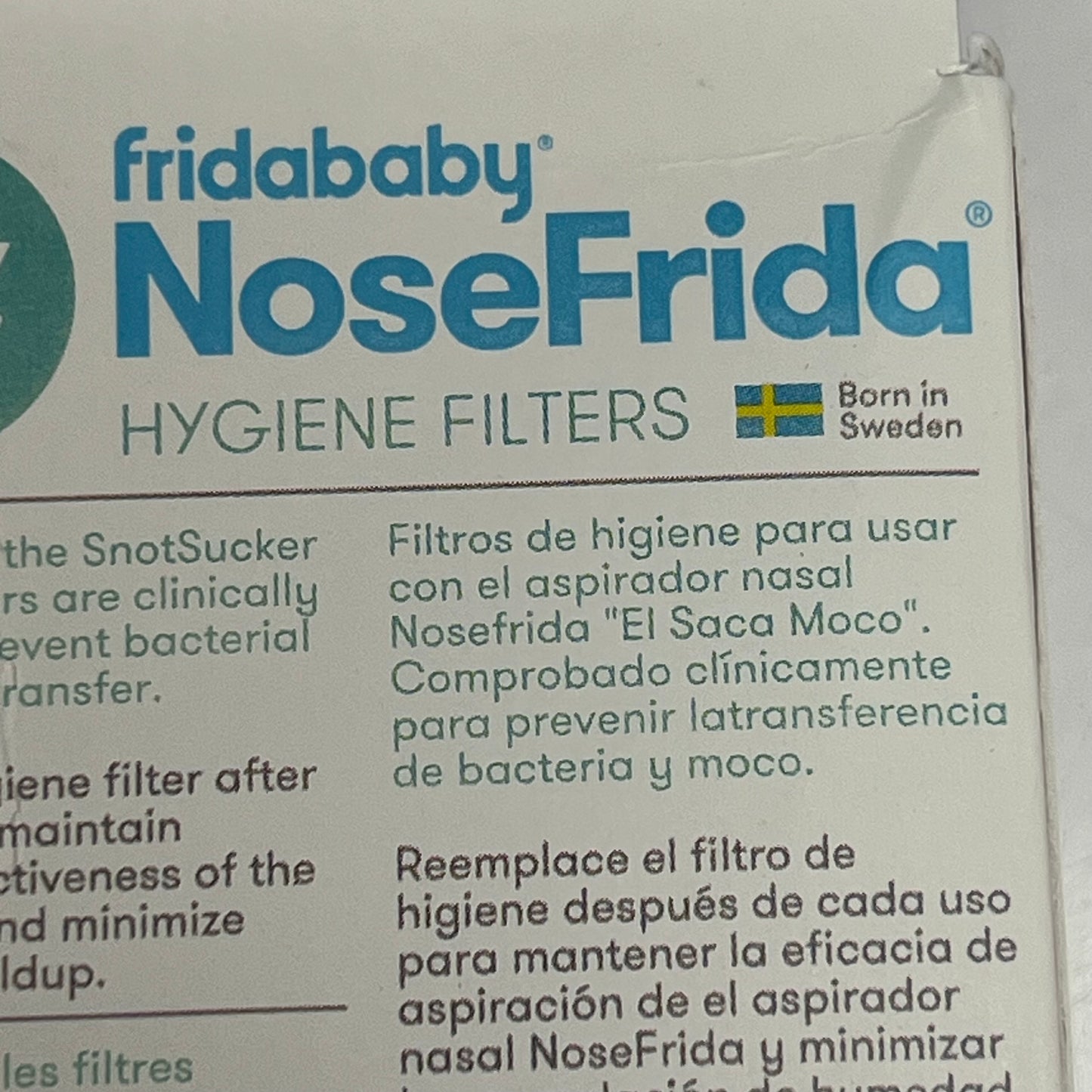 FRIDABABY (5 PACK, 20 FILTERS EACH) Nose Frida Hygiene Replacement Filters Blue