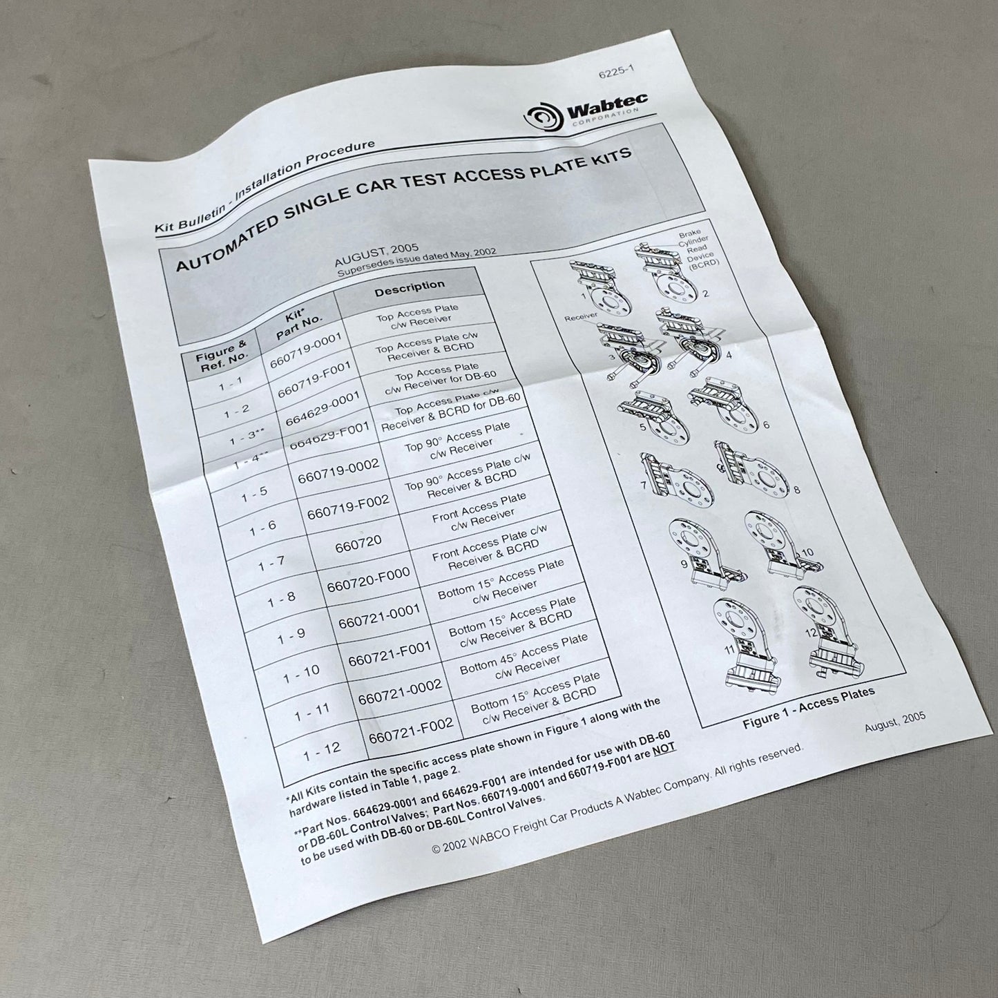 WABTEC (2 Pack) Brake Cylinder Monitor W/ Gasket Hardware 0661034