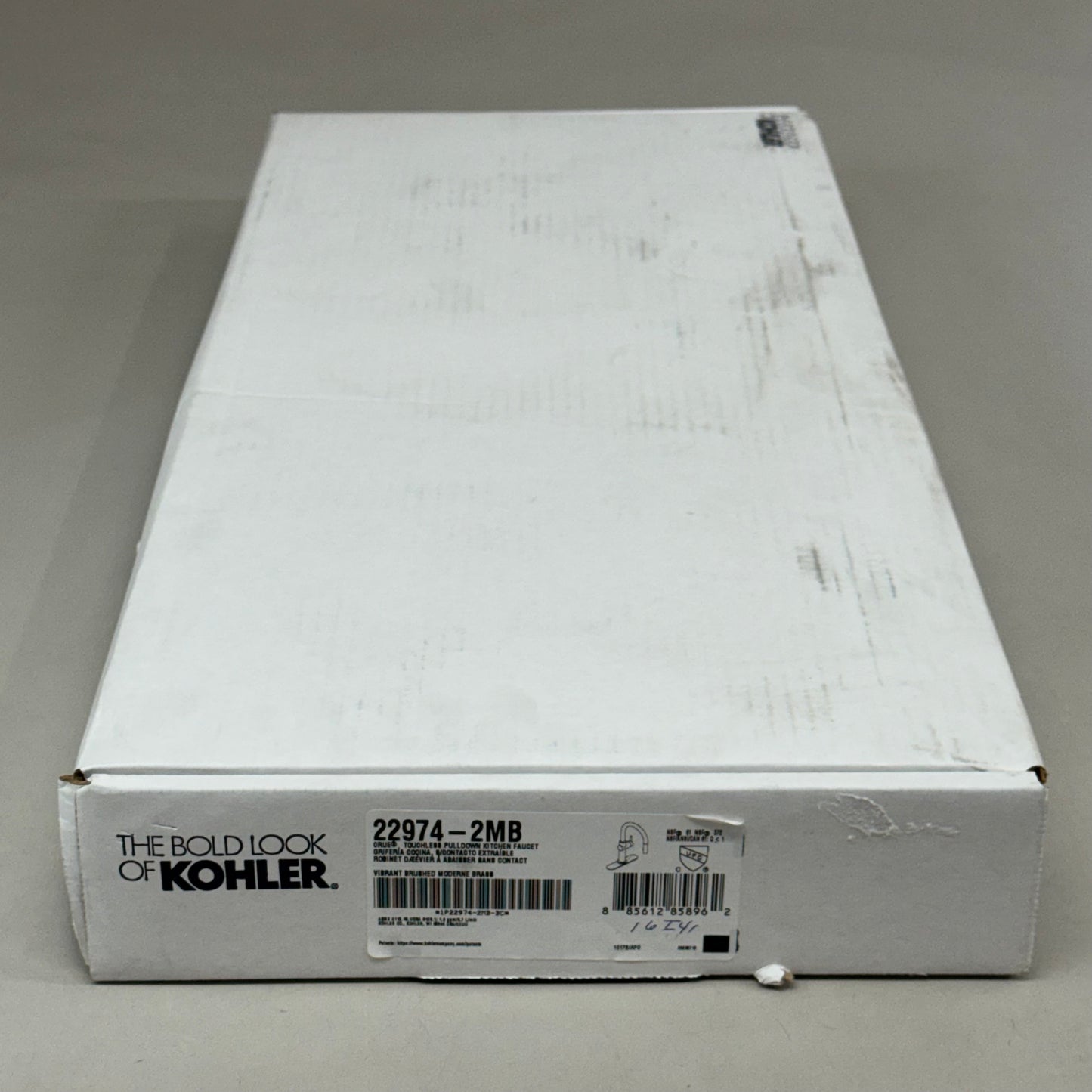 KOHLER Crue Touchless Pulldown Kitchen Faucet Vibrant Brushed Moderne Brass 22974-2MB