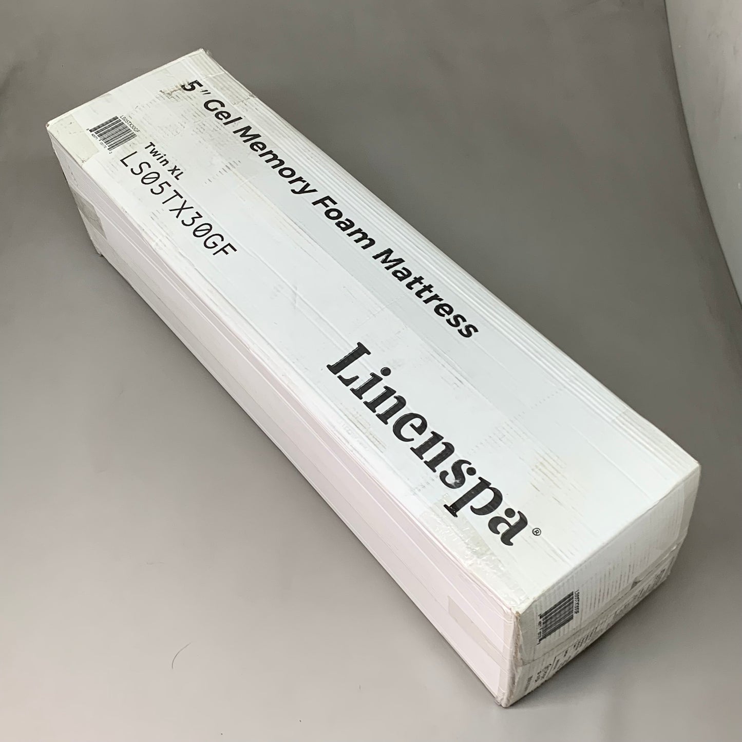 LINENSPA 5" Gel Memory Foam Mattress Medium Firm Twin XL White LS05TX30GF New