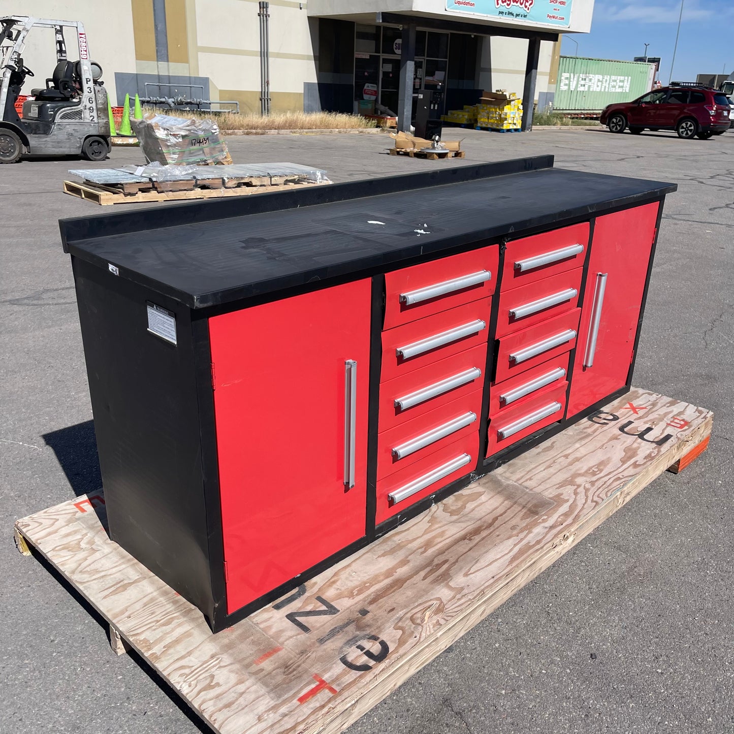 Z@ STEELMAN Industrial 10 Drawer Workbench 7 ft (AS-IS)