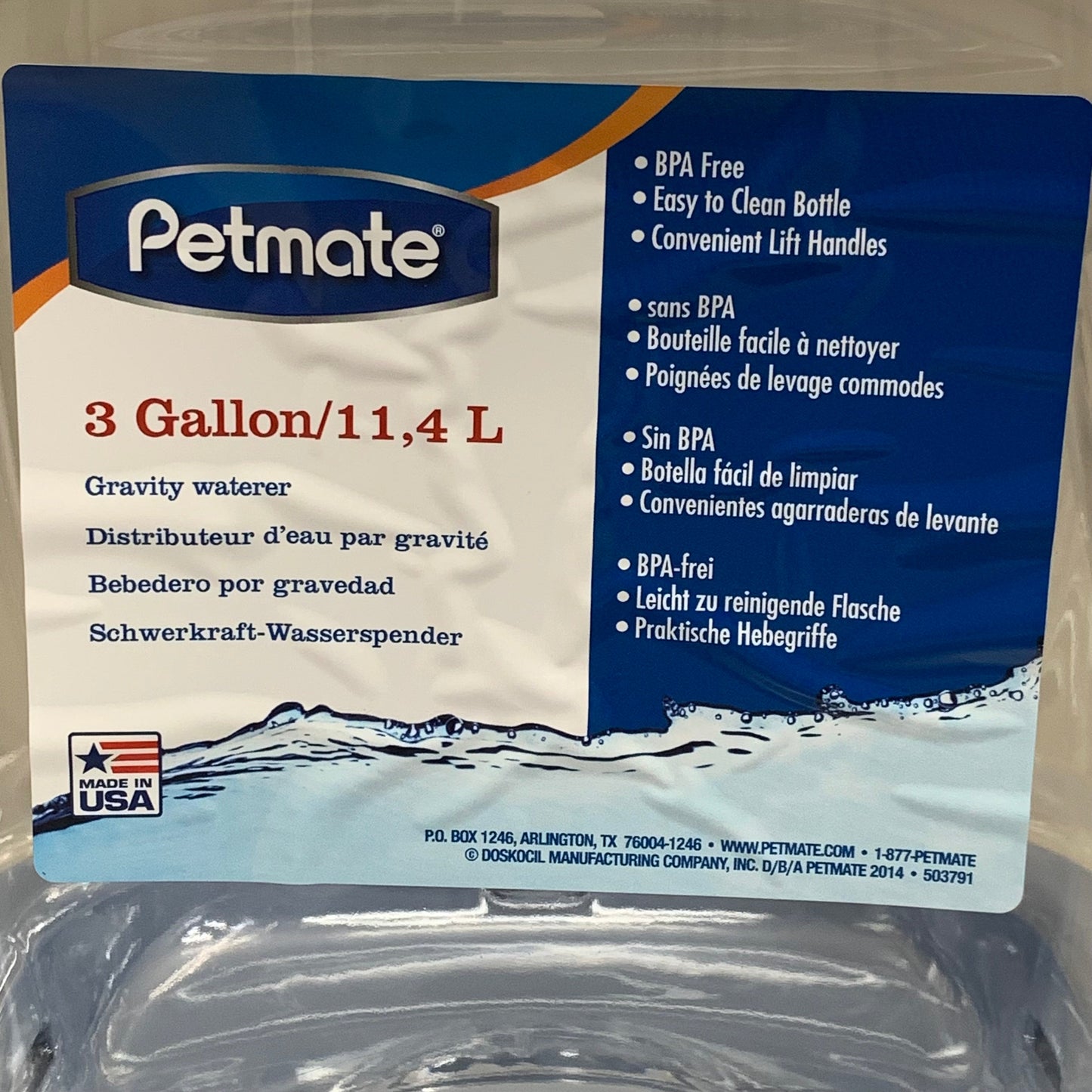 ZA@ PETMATE Pet Cafe Gravity Waterer Water Bowl Station 3 Gal (2 PACK) Blue 24406 D