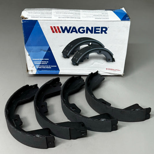 WAGNER QS Drum Brake Shoes Set 8 1/2" x 4" Black Z1043