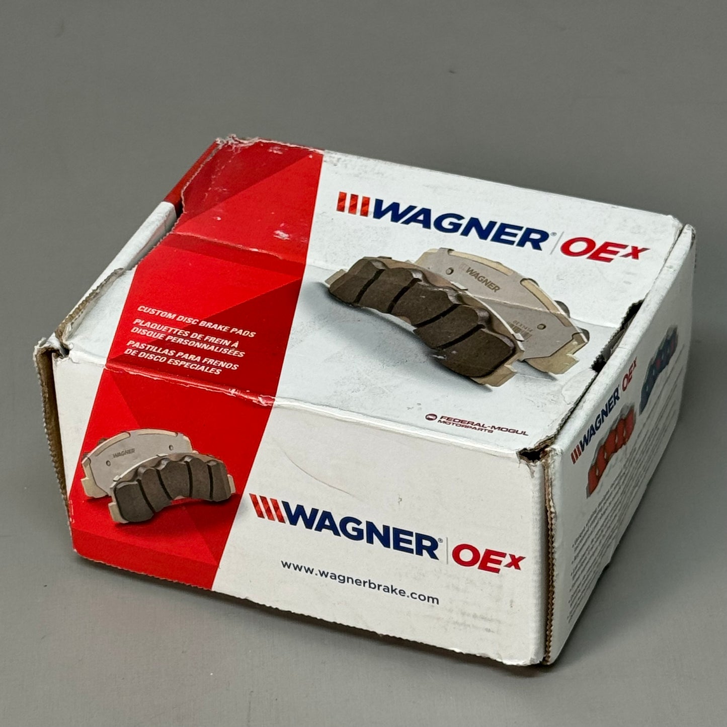 WAGNER OEx Ceramic Disc Brake Pad Set 5" x 2" Grey OEX2025