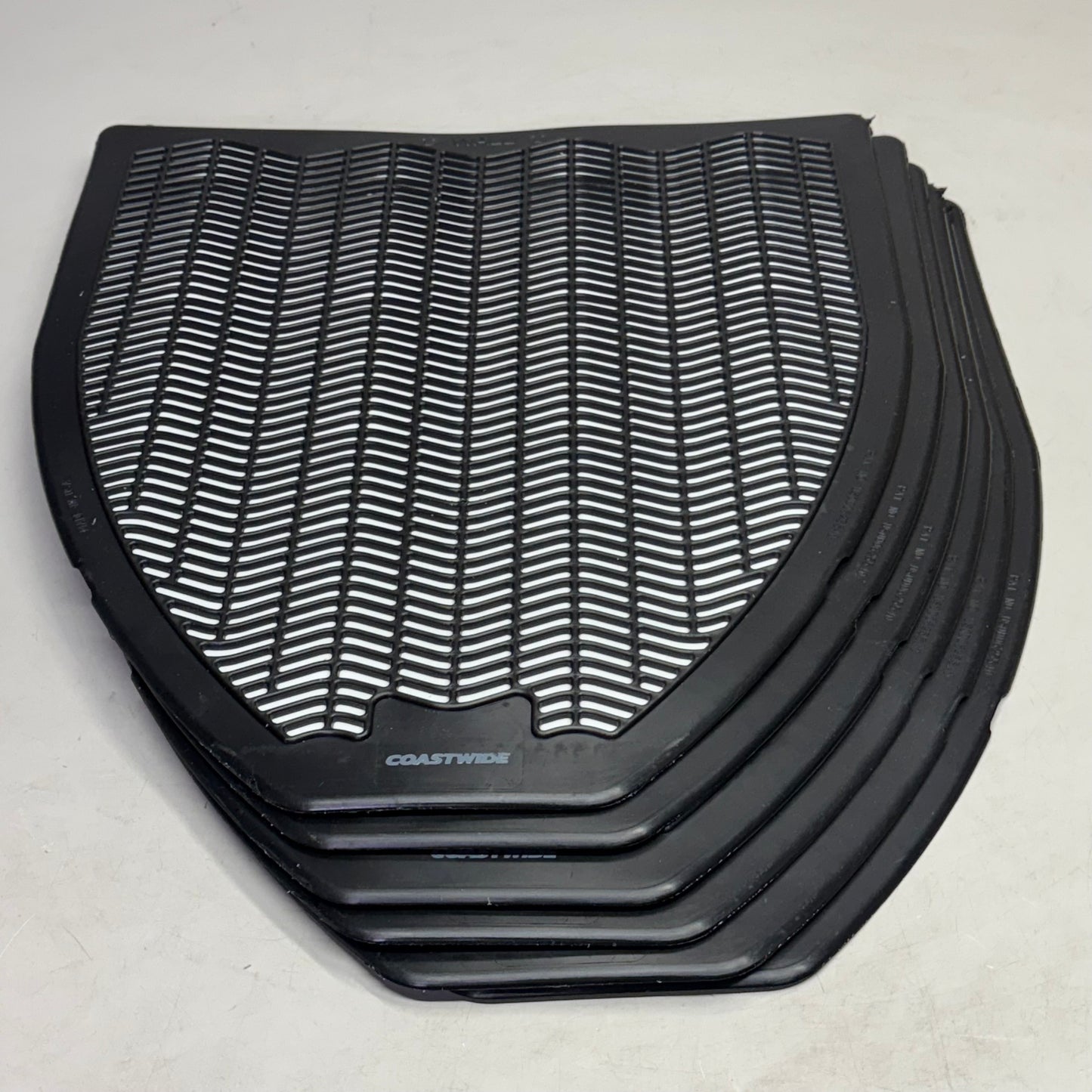 COASTWIDE PROFESSIONAL (6 Pcs) Urinal Floor Mat 20" x 17.5" Black