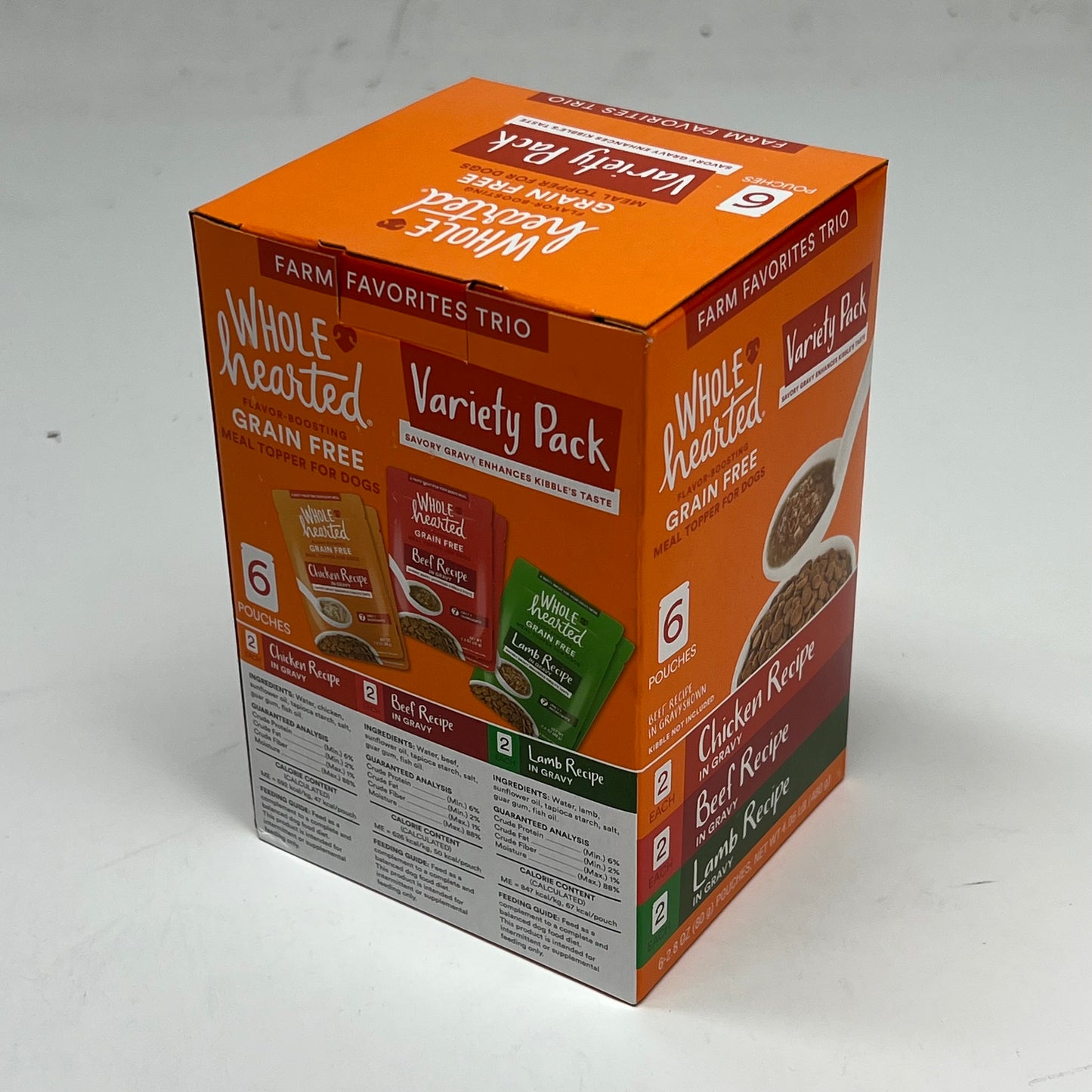 ZA@ WHOLE HEARTED  (2 PACK, 6 PACK) Farm Favorites Trio Variety Pack  2.8 oz   BB 01/28