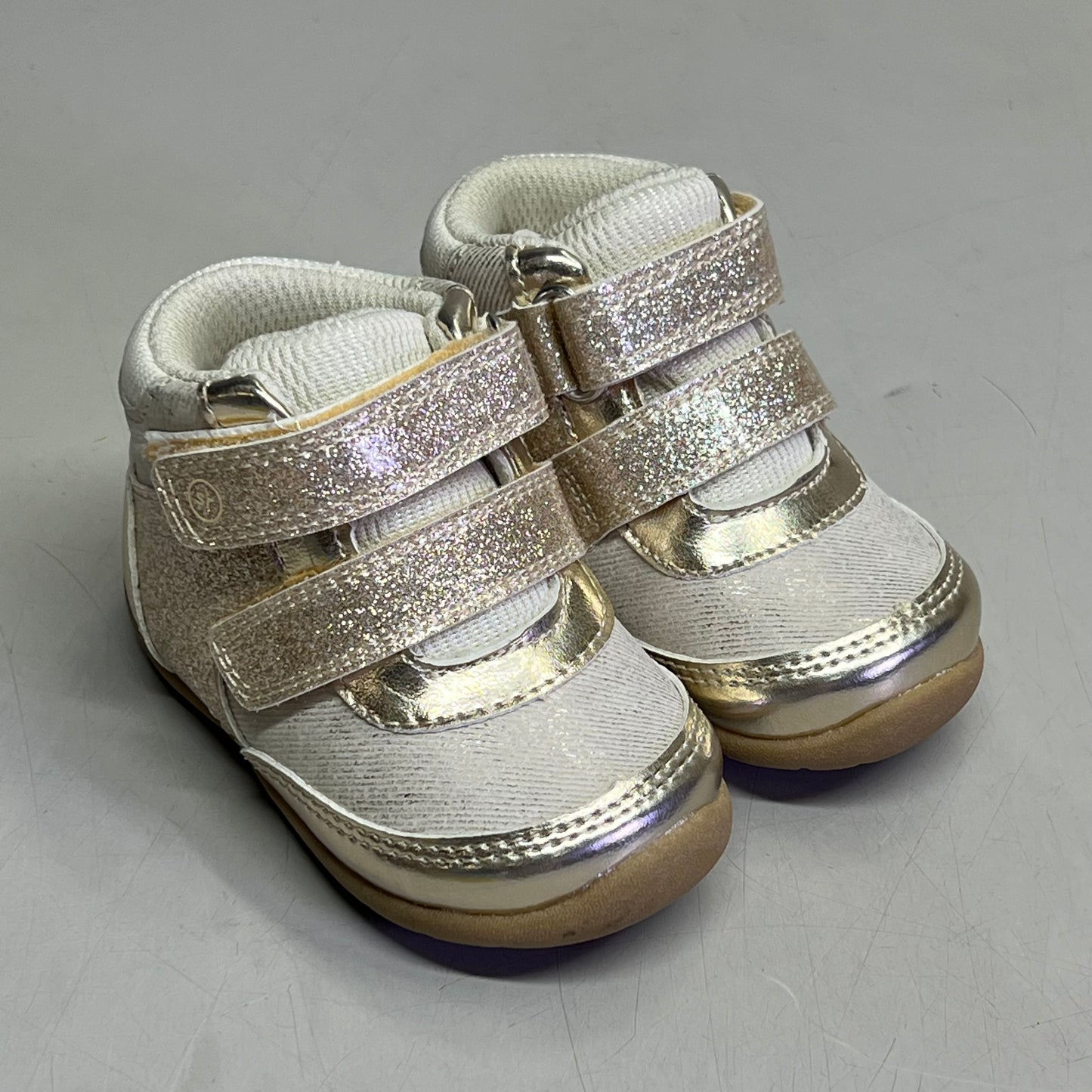 MUNCHKIN By Stride Rite Bennett Style Baby Sneaker Girls Sz 3M Gold MK000202