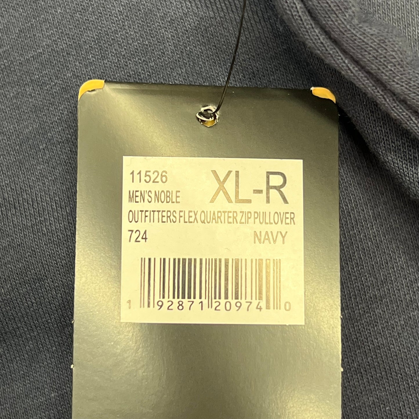 NOBLE OUTFITTERS Flex YYK Quarter Zip Pullover Men's Sz XL-R Navy Blue 11526