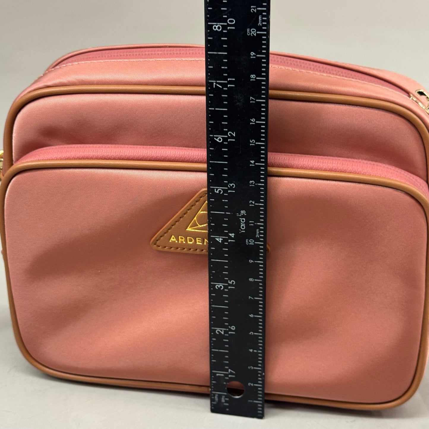 ARDEN COVE Crissy Full Crossbody Nylon Anti-theft Bag Dusty Pink W/ Locking Clasp Straps (New Without Tags)