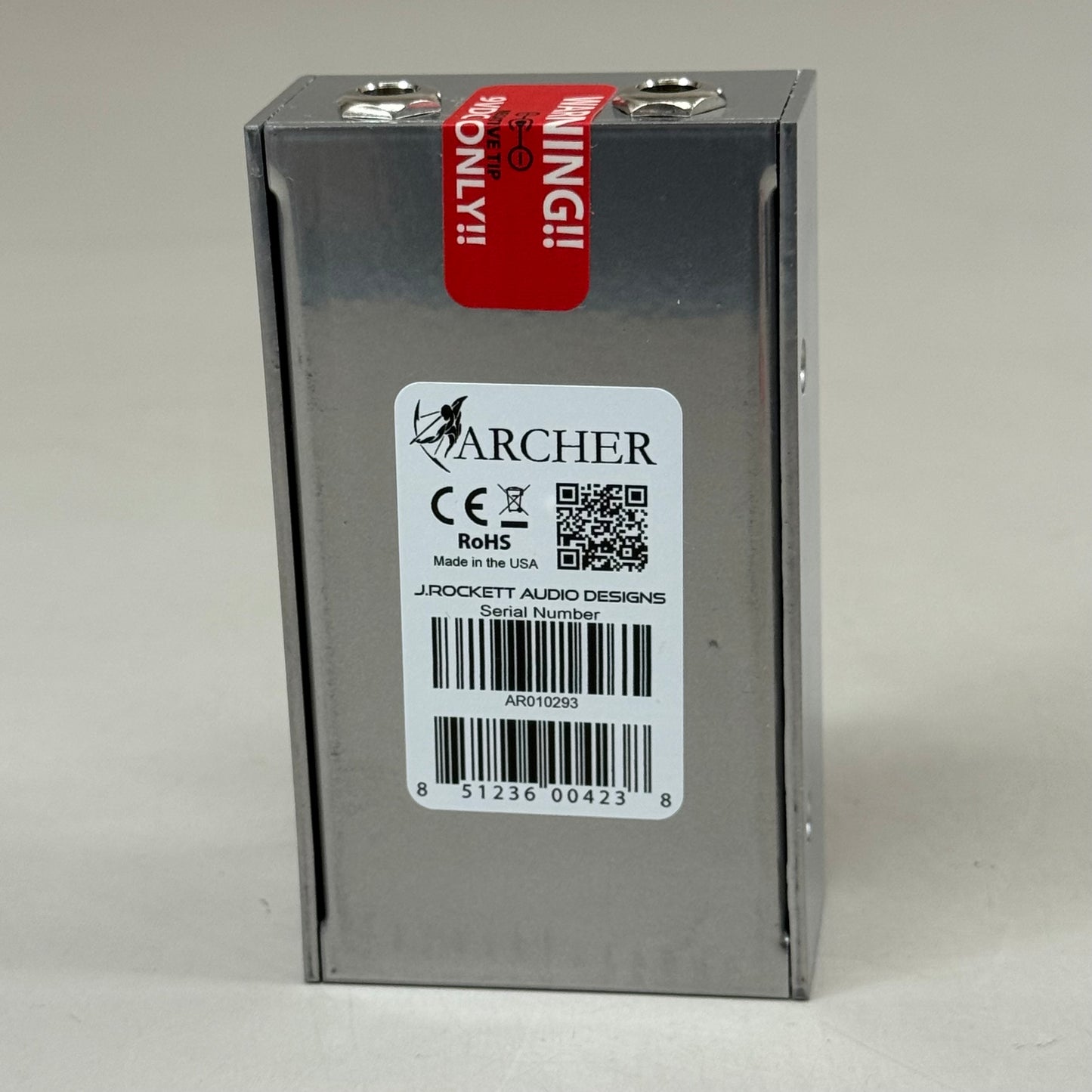 J.ROCKET AUDIO DESIGNS Archer Overdrive Boost OD Guitar Effects Pedal 5"L x 3"W x 7"H Silver AR010293