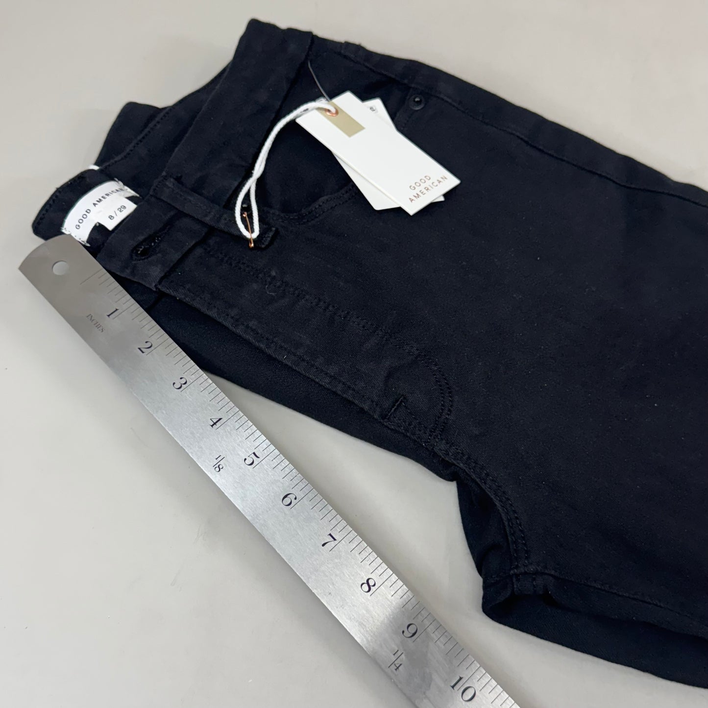 GOOD AMERICAN Good Legs Extra Stretch Jeans Women's Sz 8 Black001 GAGL1E