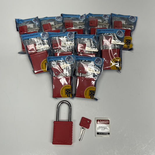 BRADY (12 PACK) Velocity Nylon Safety Lockout Padlocks Keyed Different Y608|3294