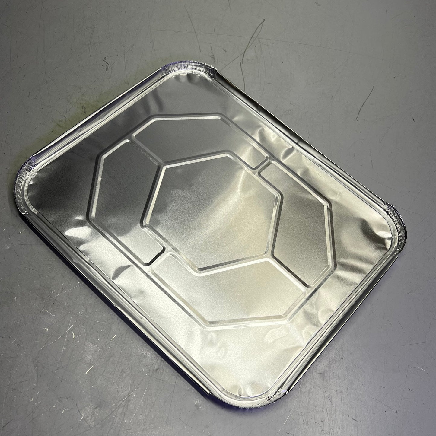 ZA@ WESTERN PLASTICS (100 PACK) Half Steam Foil Lid Chrome 5001