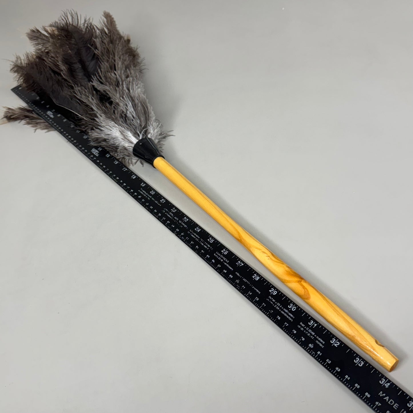 IMPACT (3 PACK) Ostrich Feather Duster Varnished Wood Handle 34" Brown/Grey 4604