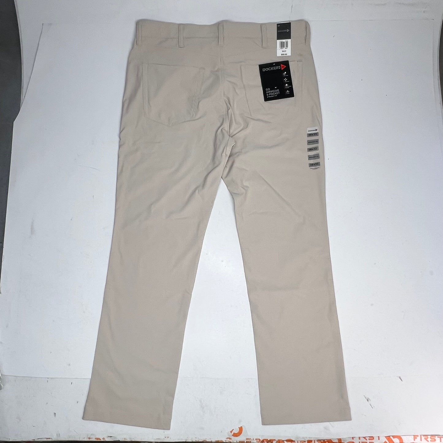 DOCKERS Go Airweave 5-pocket Straight Fit Pant Men's Sz 38x32 Khaki 003H80003