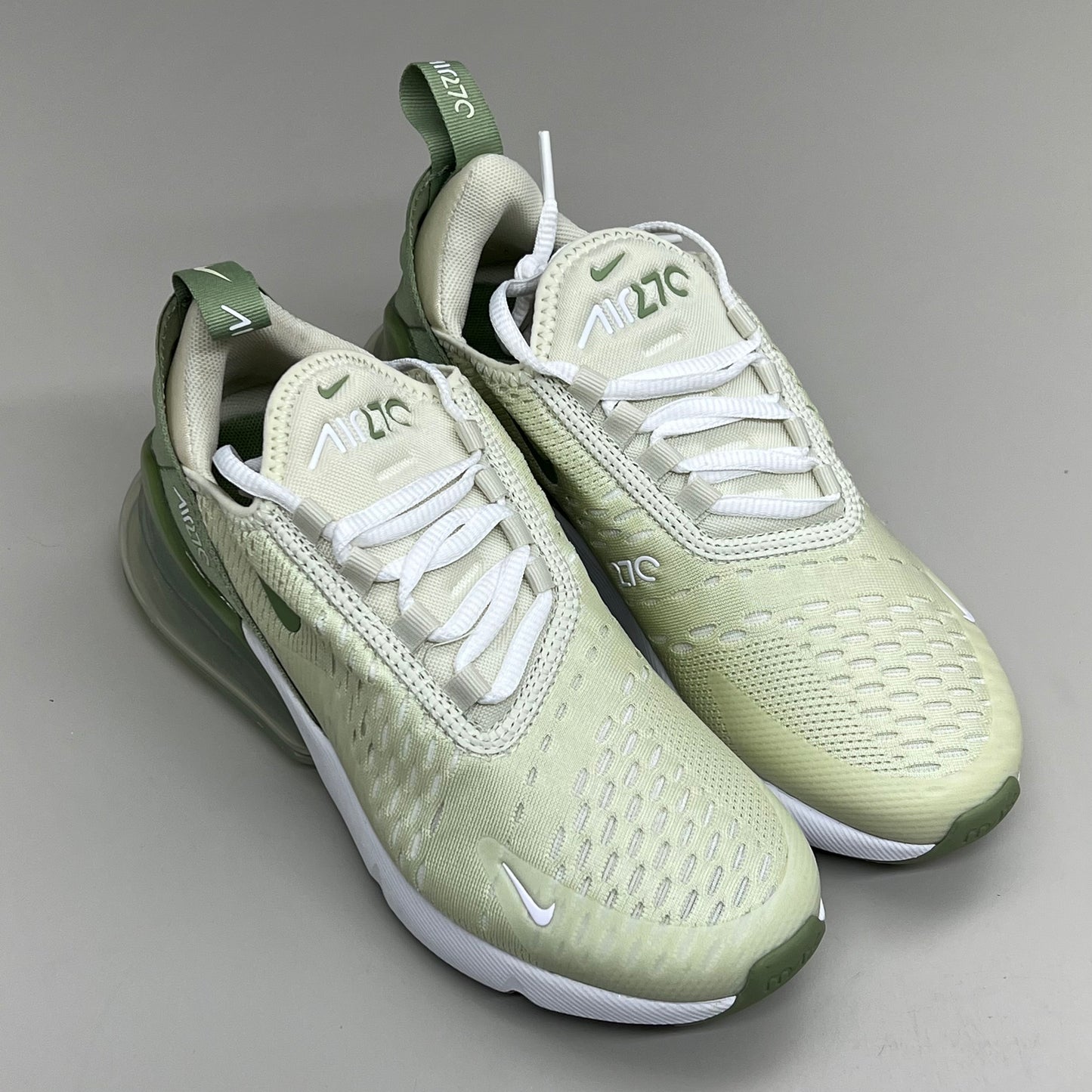 NIKE W Air Max 270 Foam Insole Mesh Sneakers Women's Sz 5 Sea Glass/Oil Green