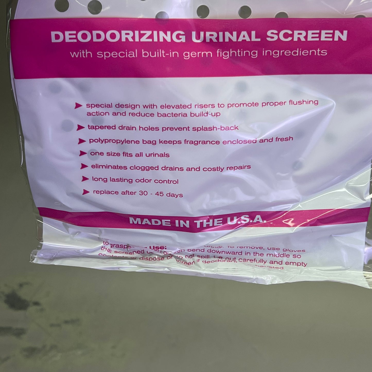 WAXIE (24 PACK) Urinal Screen Flexible Vinyl Cherry Scented One Size White W1400