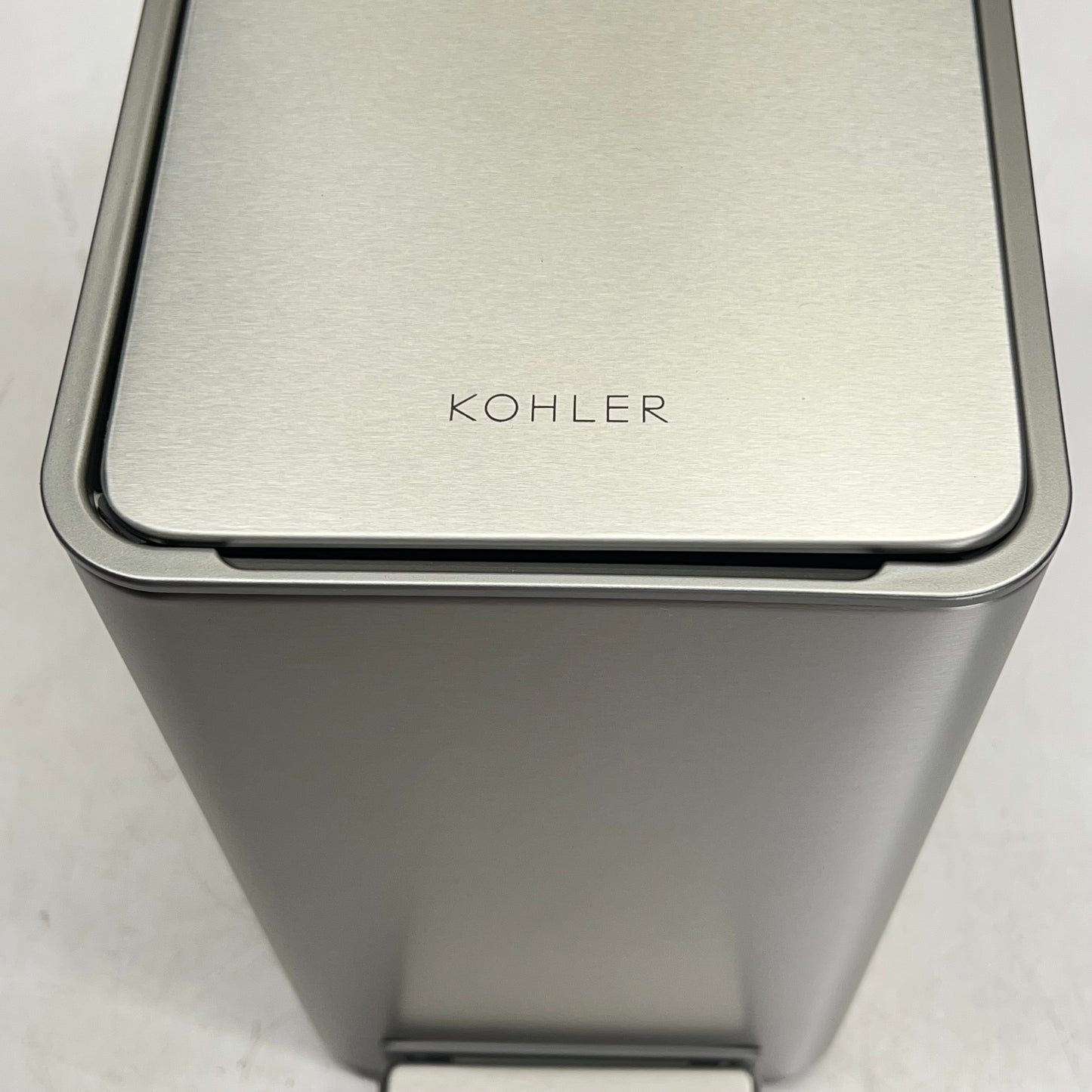 KOHLER (SET OF2) Stainless Steel Step Trash Can Quiet Close Lid 6 Liter (As-Is)