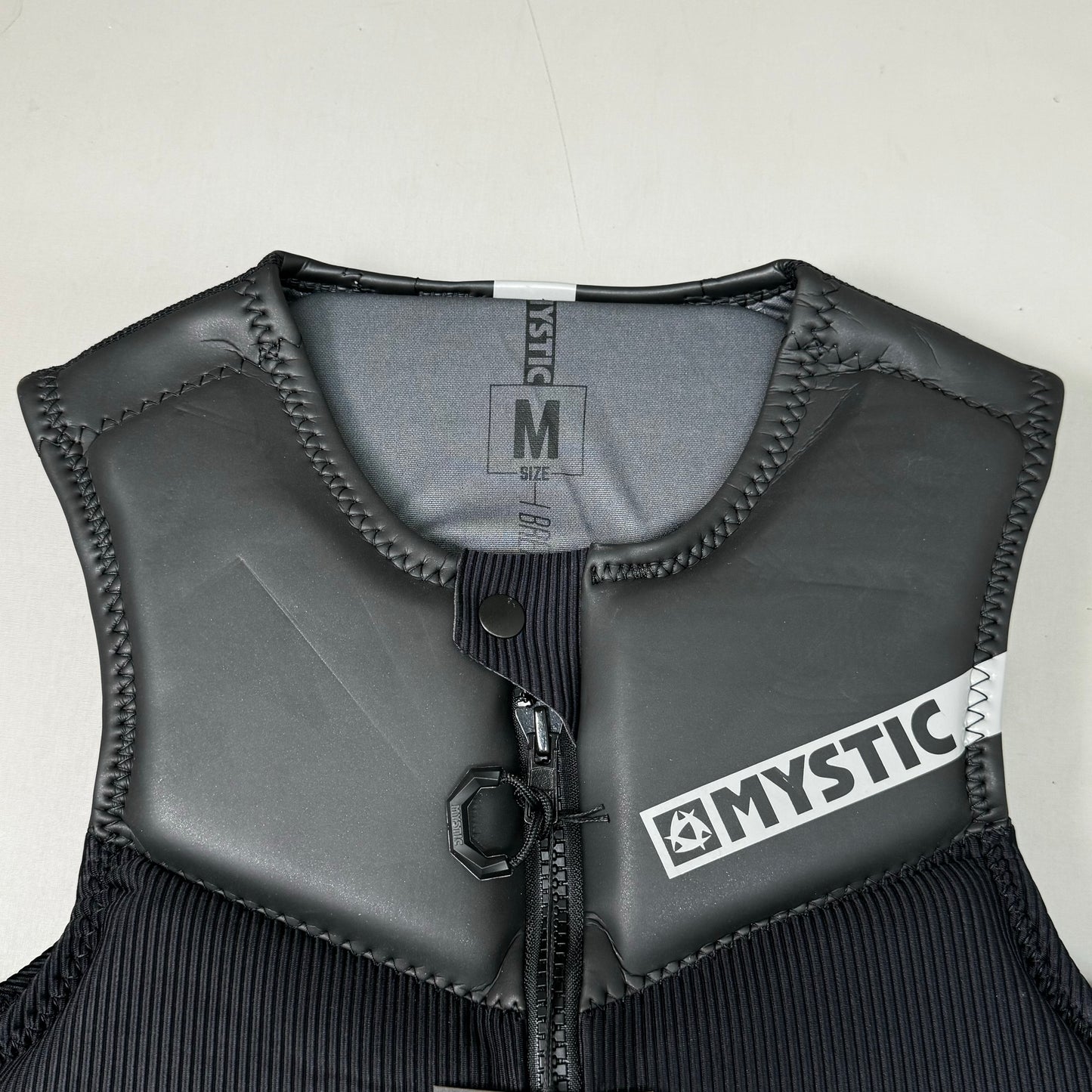 MYSTIC Block Impact Vest YKK Front-Zip & Clash Foam Sz M Black 35005.200107