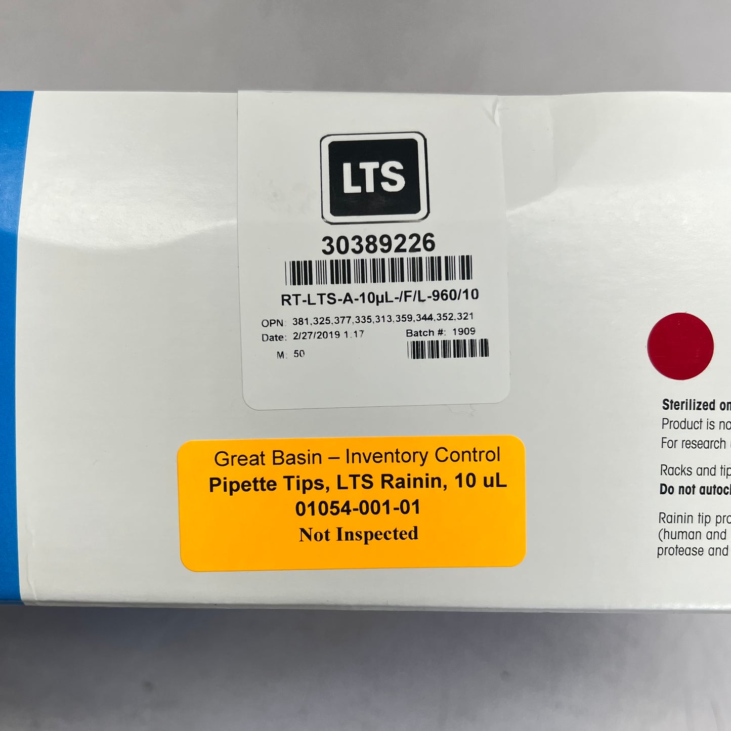 RAINN (10 PACK, 960 EACH) Pipette Tips Universal-fit  10 μL max vol 330389226