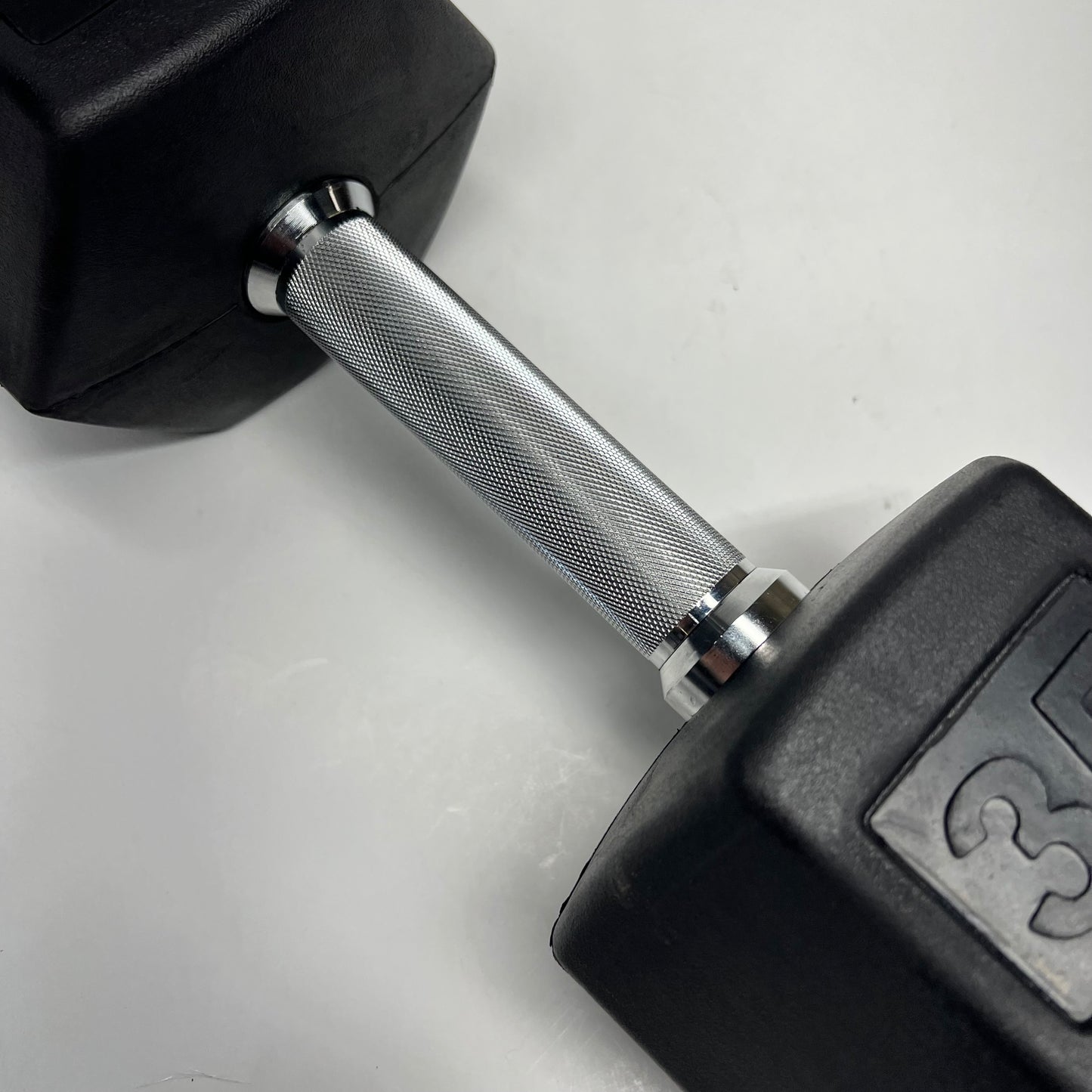 ZA@ TAG Metal & Rubber Dumbbells 35lbs Black/Chrome 1908