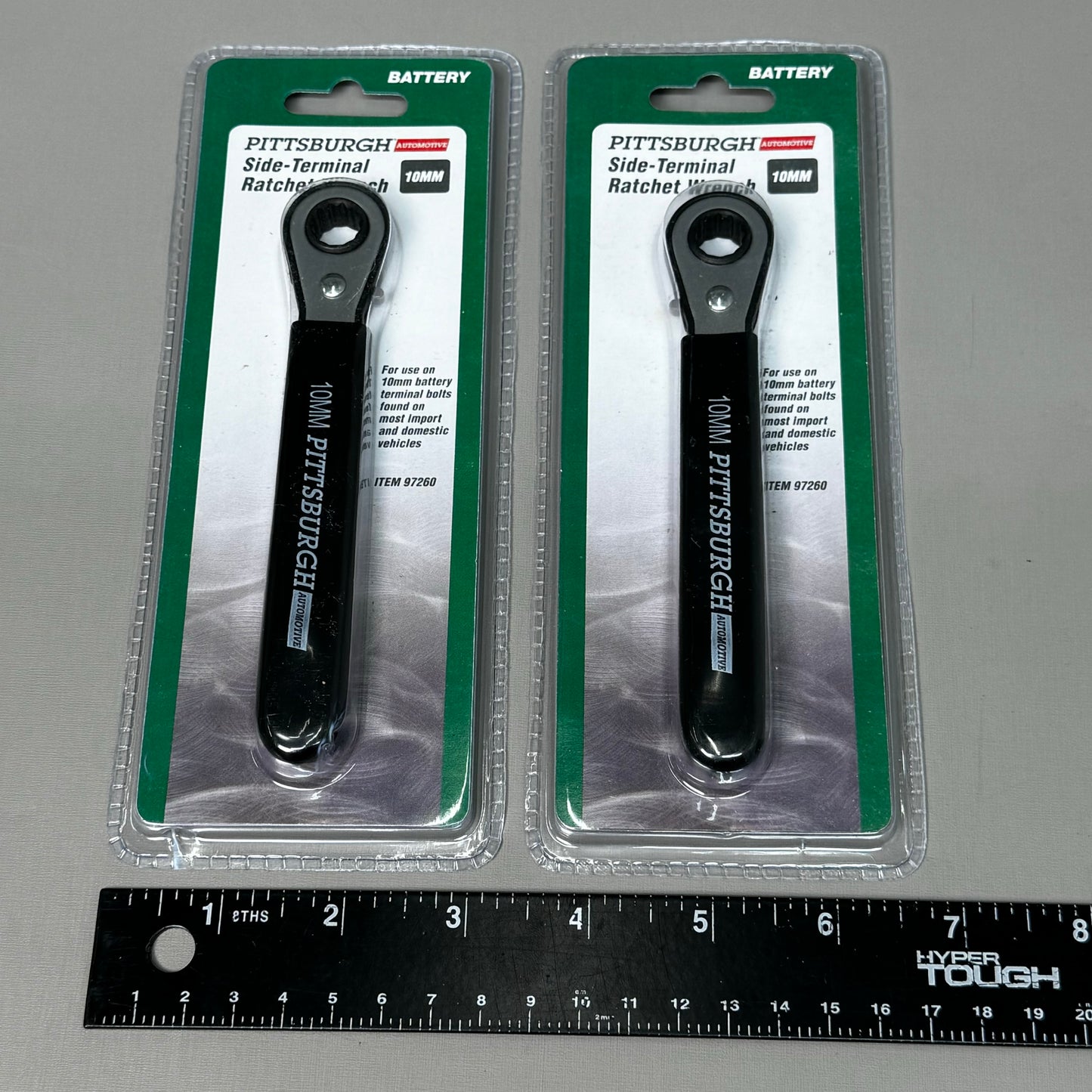 PITTSBURGH AUTOMOTIVE (2 PK) Side-Terminal Ratchet Wrench 10mm Black 97260