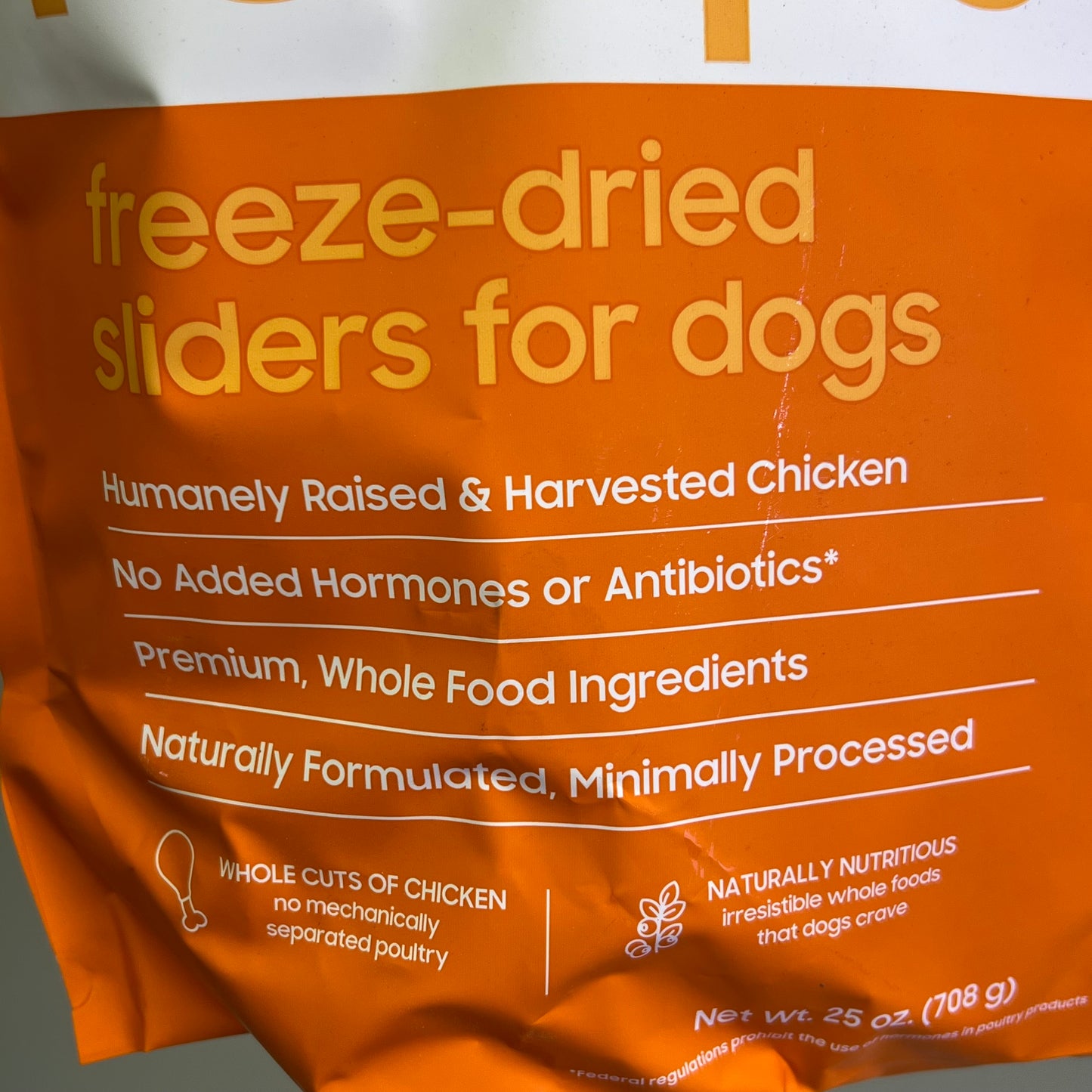 ZA@ SMALL BATCH Freeze Dried Sliders For Dogs Chicken Recipe 25 Oz Bag BB 09/26 A