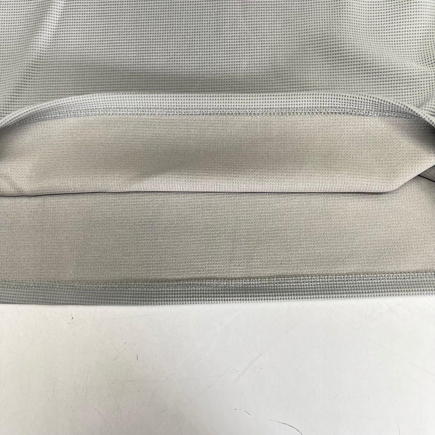 THOMAS STERLING Half Zip Soft Waffle Knit Jacket Mens Sz L Light Grey 1100034747