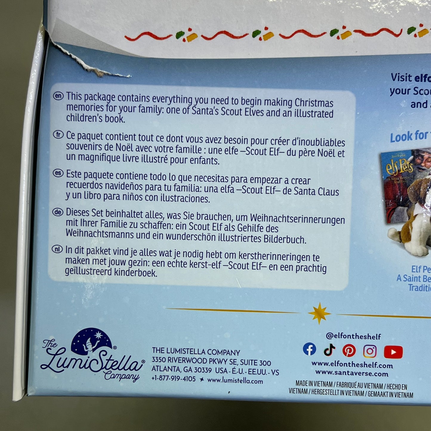 ZA@ SANTAVERSE The Elf On The Shelf Doll & Hardback Book A Christmas Tradition (As-Is)