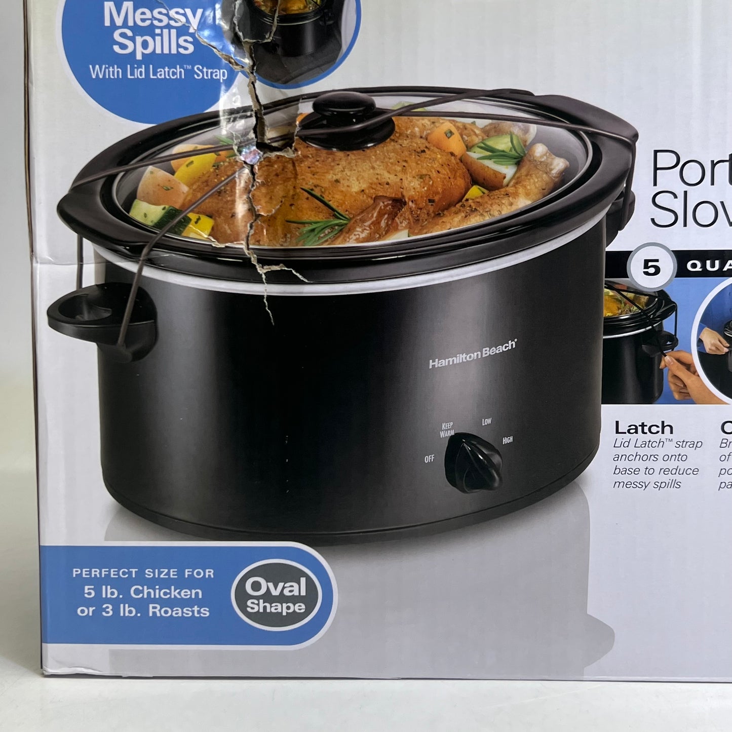 HAMILTON BEACH 5 Quart Portable Slow Cooker 33256