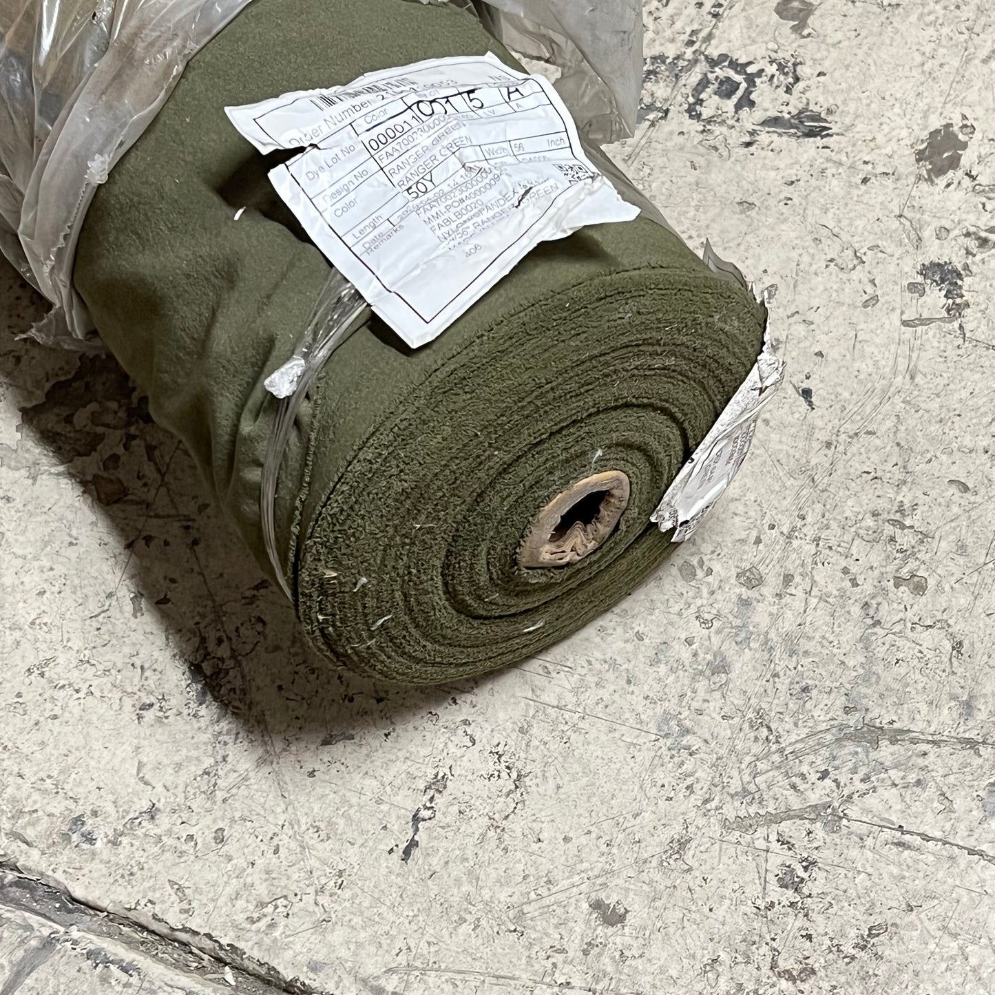 Denier Cordura Fabric  55" x 50 Yds Range Green FAA700230000000760
