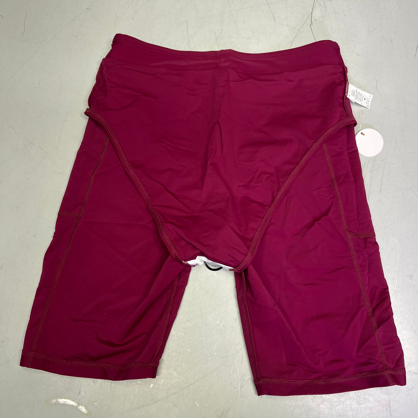 ATTRACO High Waisted Board Shorts Swimwear W/ Pockets UPF 50+ Women's Sz M Wine