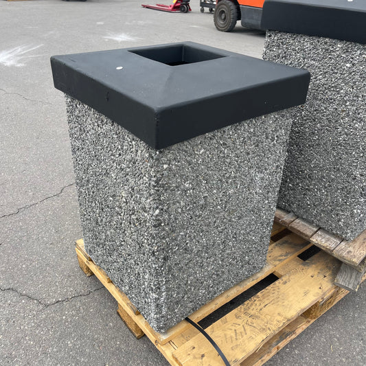 Z@ TRASHCANS UNLIMITED Open Top Outdoor Concrete Garbage Can 40 gal (AS-IS)