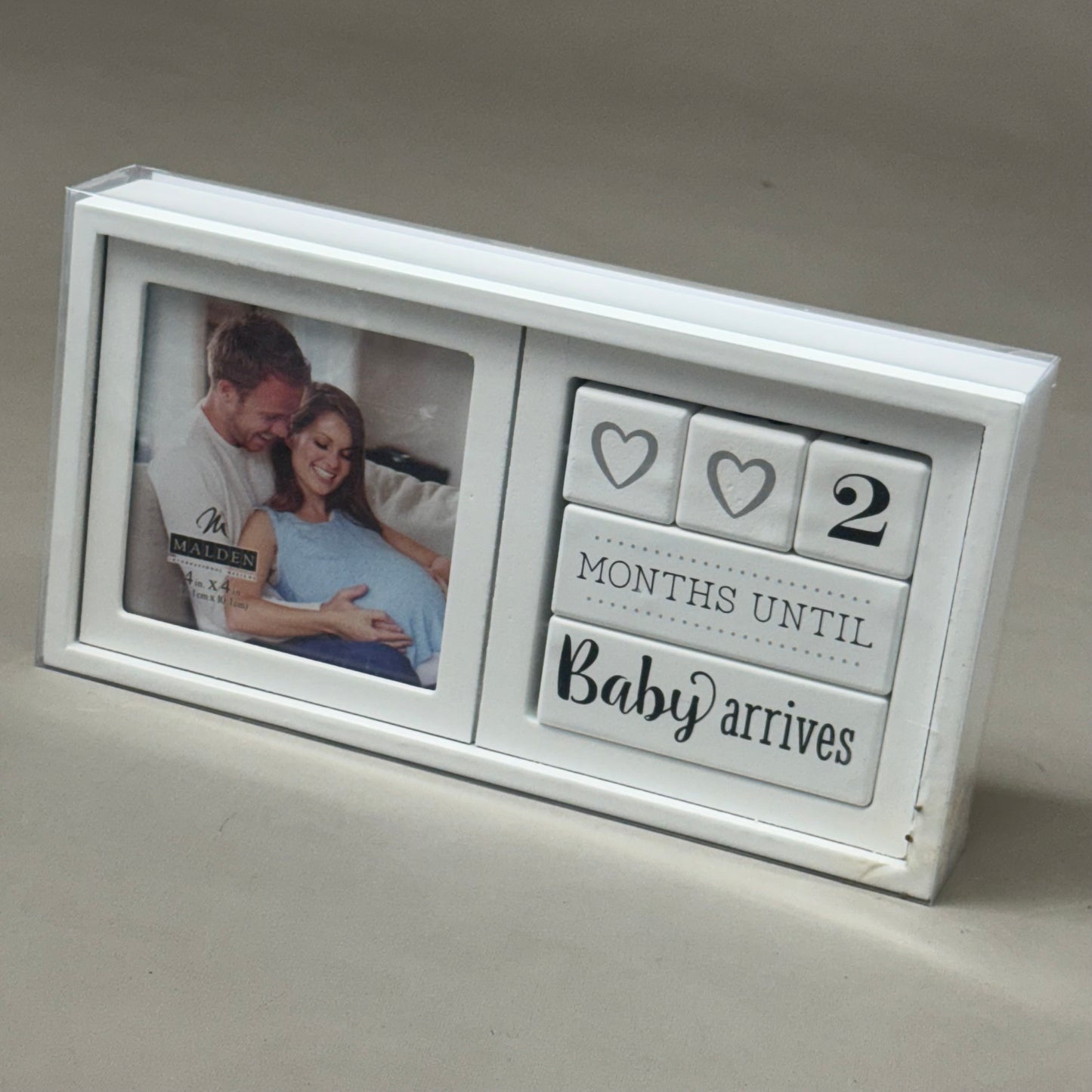 MALDEN International Designs Baby Countdown Blocks White