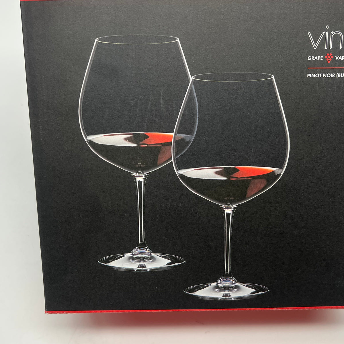 RIEDEL (SET OF 2) Vinum Pinot Noir Crystal Glass Stemmed Wine Glasses 8.2" H
