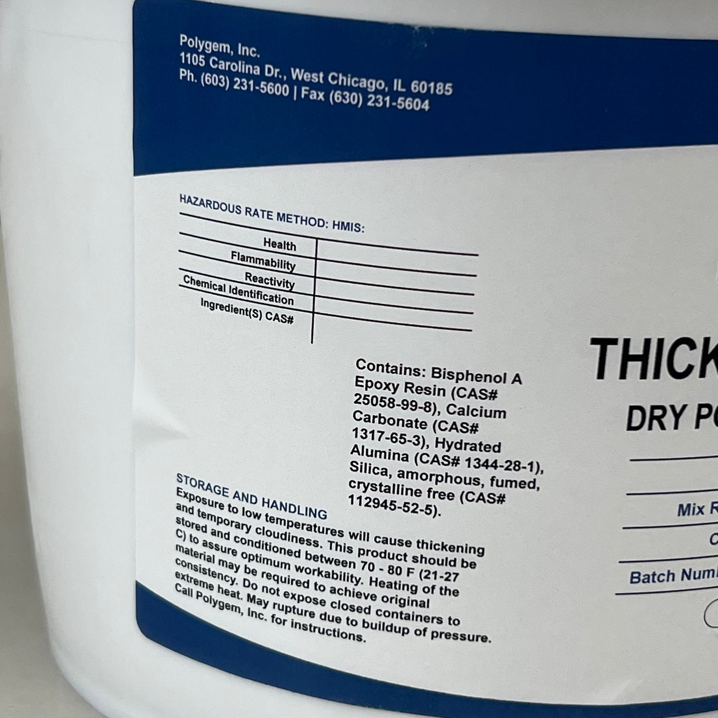 POLYGEM Dry Powder Thickening Agent 1.8 Gallons