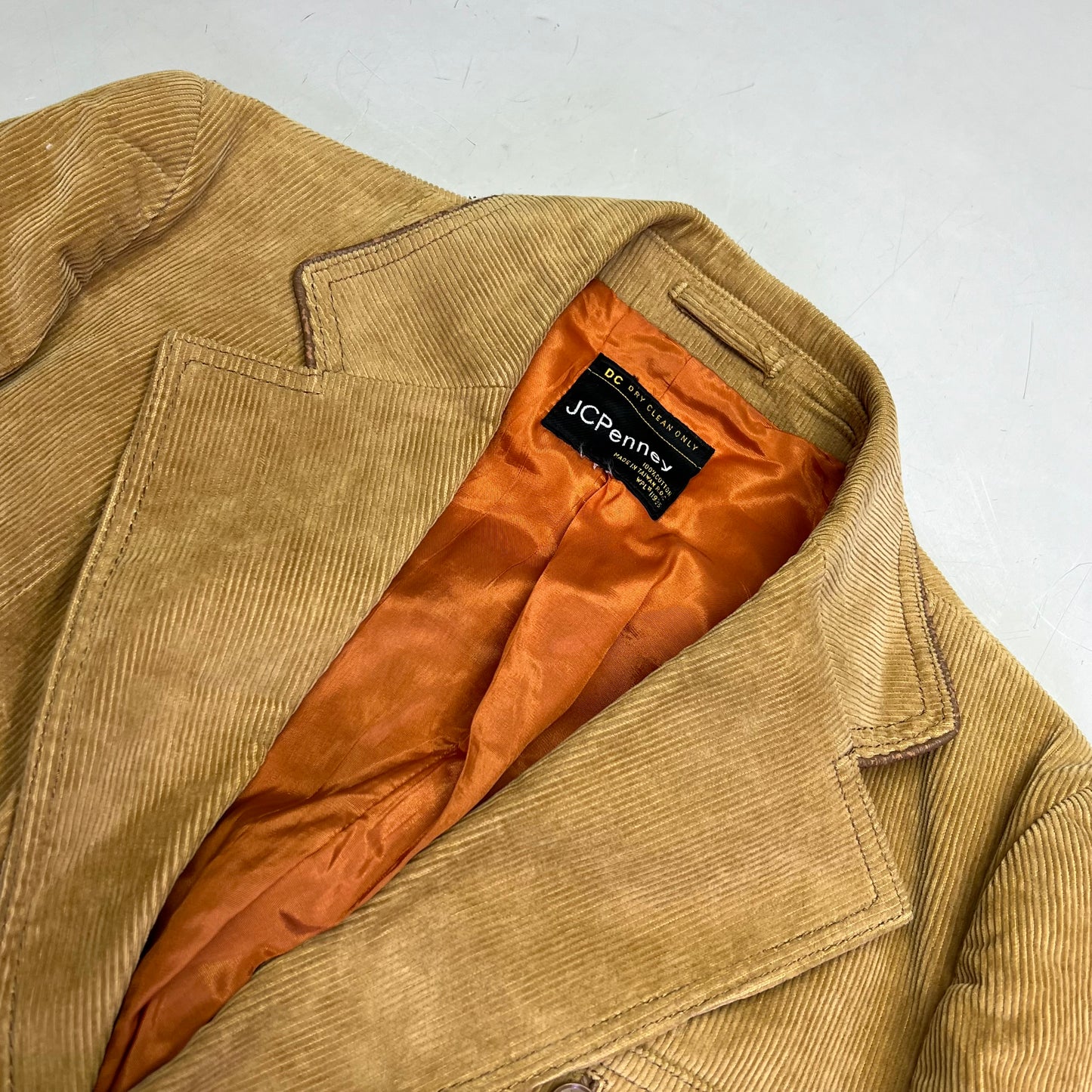 JC PENNYS Vintage 80's Style Corduroy Blazer Men's Sz 42L Dark Khaki (Pre-Owned)