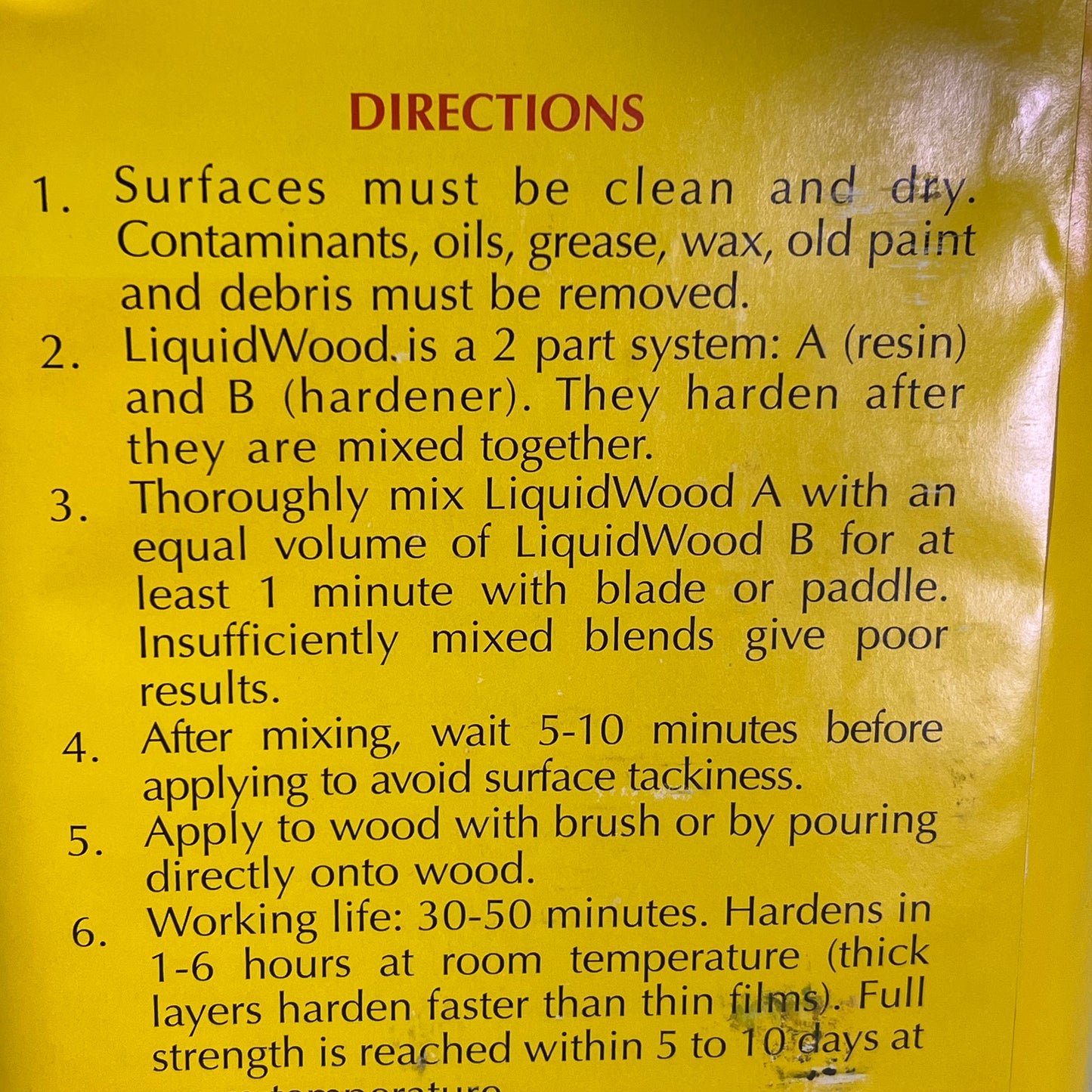 ABATRON Liquid Wood Epoxy Wood Consolidate Kit Part A & Part B 1 Gal (Dented)