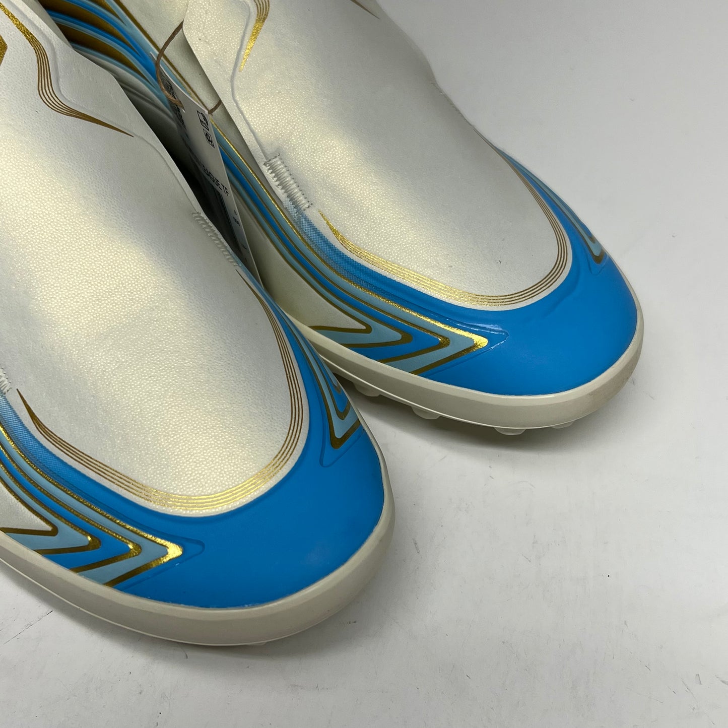 ADIDAS F50 Messi League Turf Soccer Cleats Men's Sz 8.5 Ivory/Blue/Ice Blue