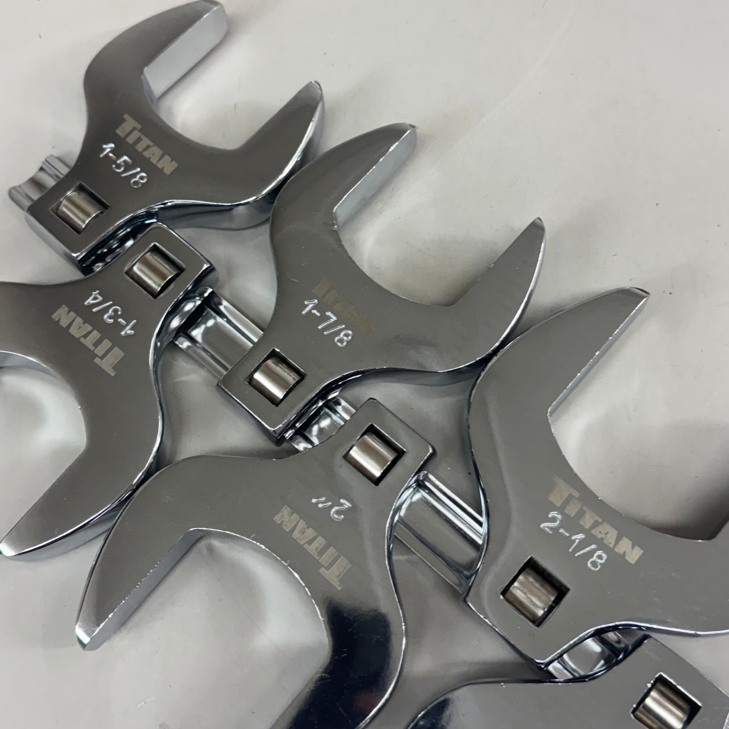 TITAN (6 Piece) Professional Tools Crowfoot Wrench Set 1-5/8 to 2-1/4" 17676