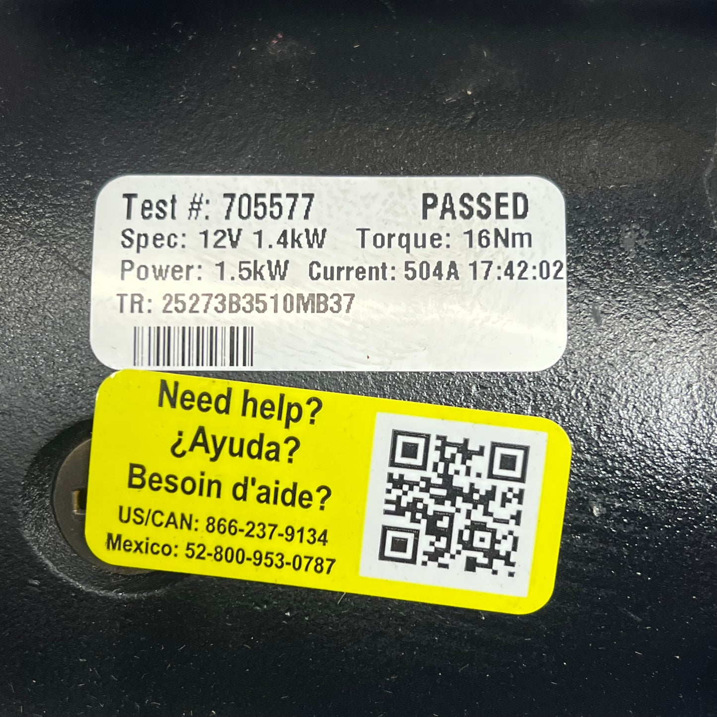 NAPA Remanufactured Starter W/ Solenoid Assembly  Bolt-on Mounting 12V 2465022