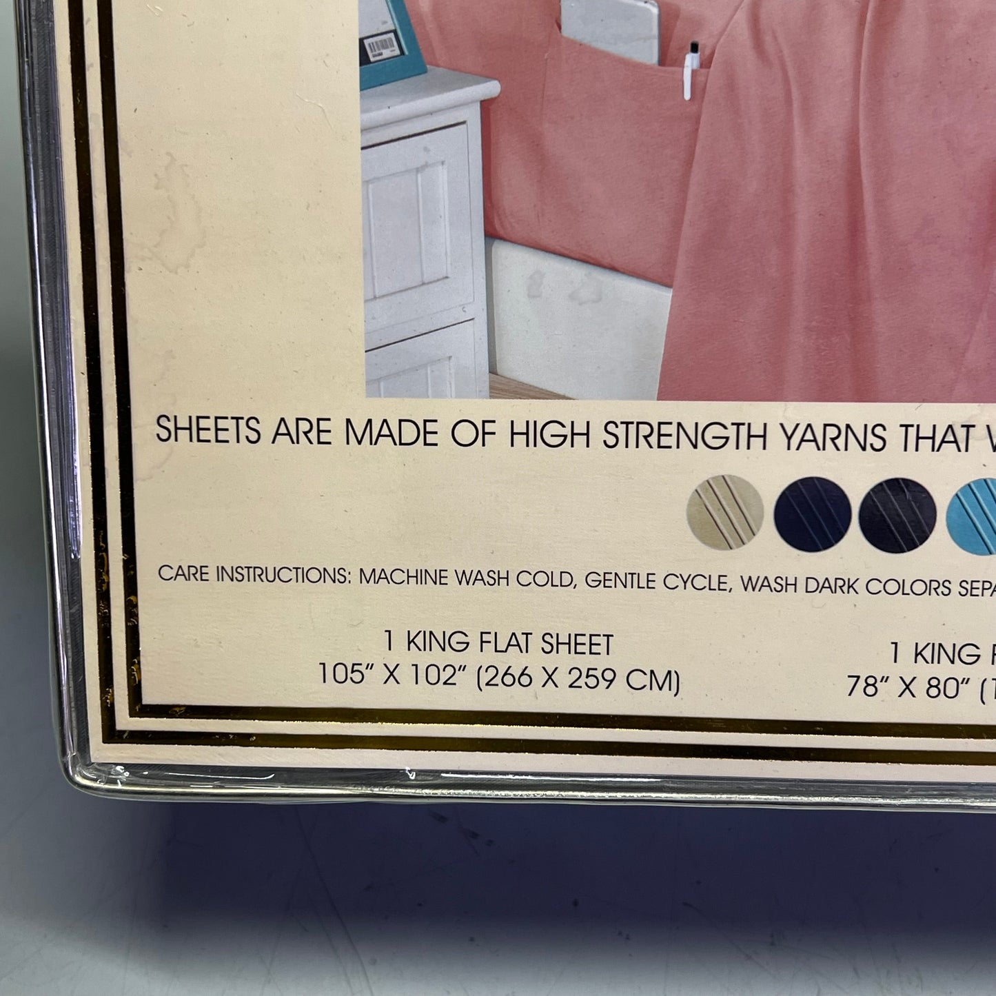 ZA@ ELEGANT COMFORT (6 PIECE SET) 1500 Thread Count Bed Sheets Box Stitching Design King Gray E